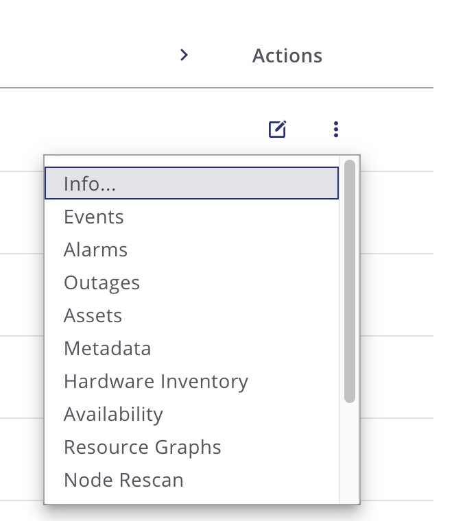 node action menu